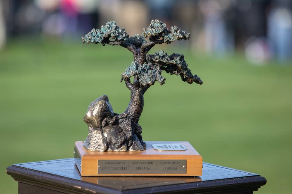 Farmers Insurance Open Trophy made by Malcolm DeMille